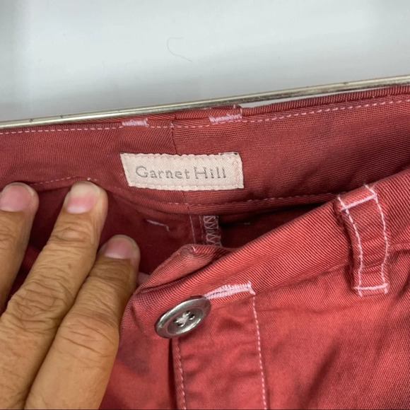 Garnet Hill ice dyed tie dyed red pants chinos 6 - Picture 4 of 6